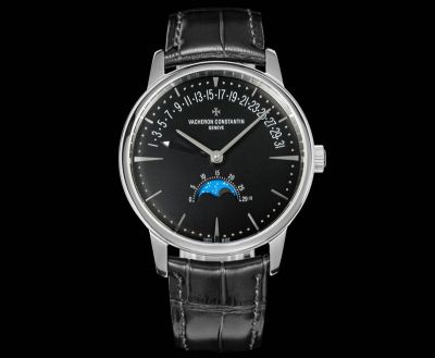 Vacheron Constantin Patrimony Cal.2460 R31L/1 Movement 42.5mm Italian Leather Strap Black Face Watch